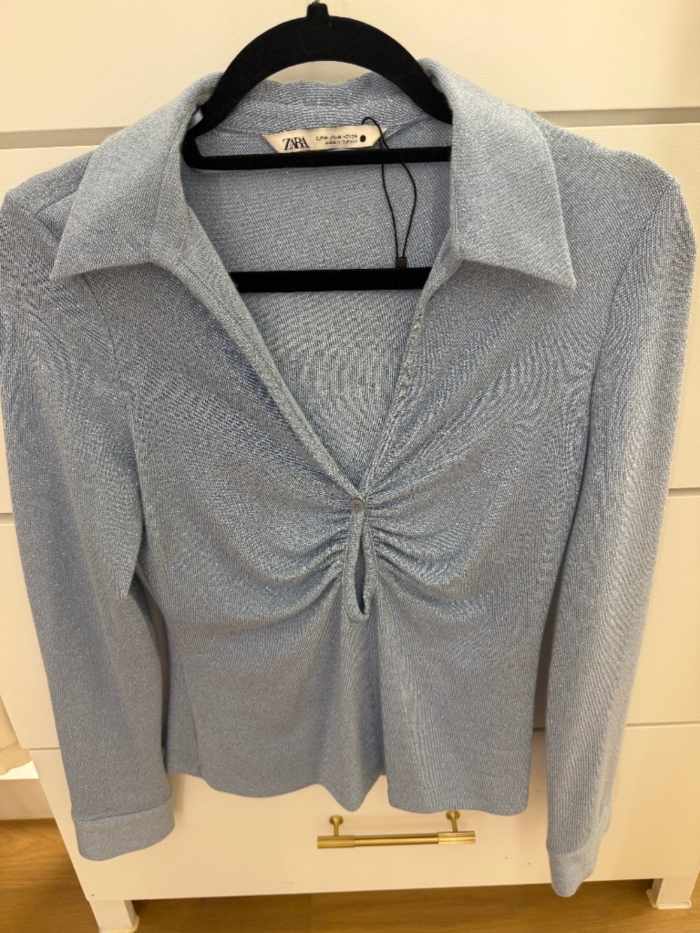 Zara Shimmer Blue Pullover